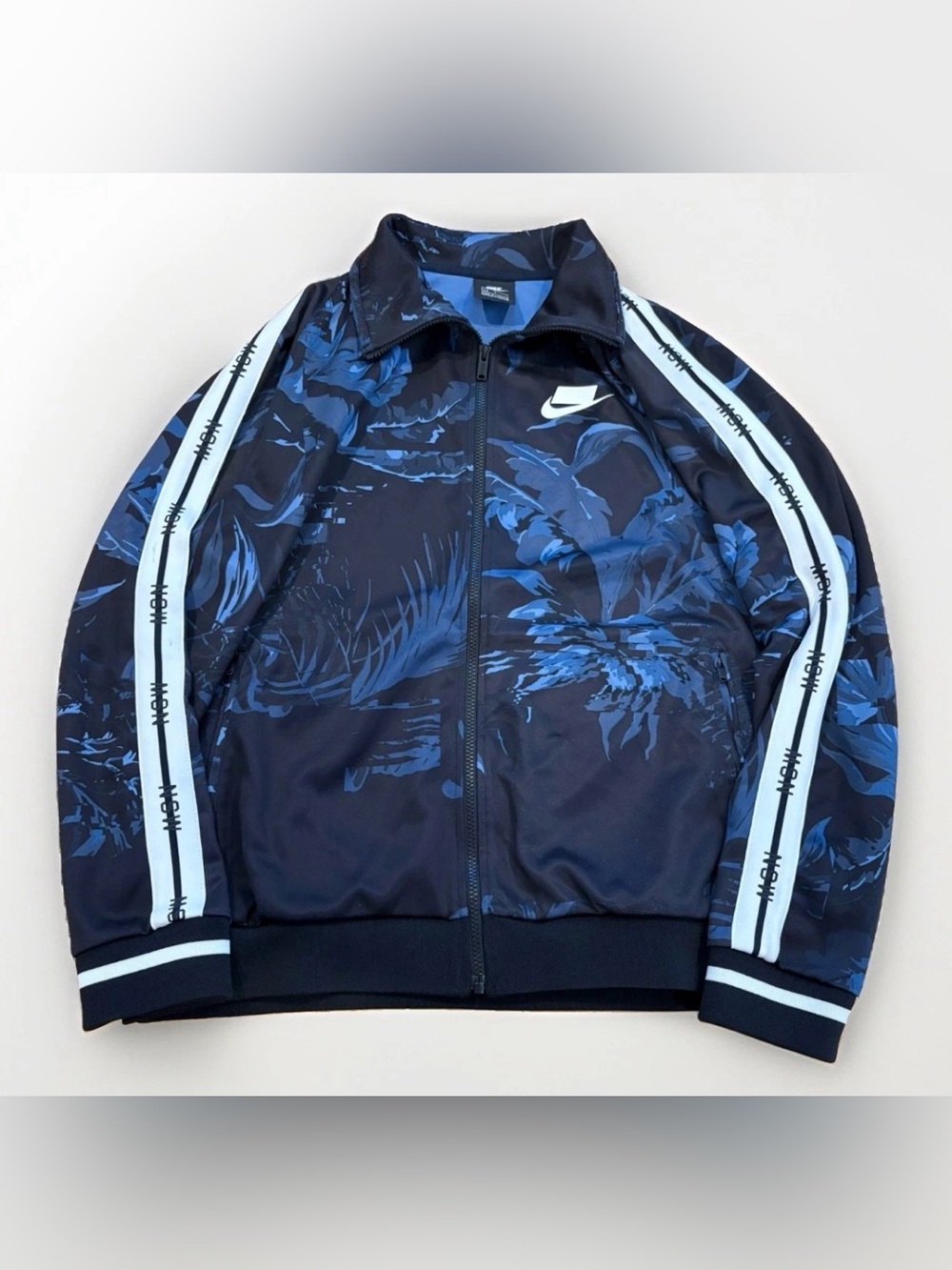 Nike NSW Tropicano Floral Track Jacket Size Large Streetwear Black Blue